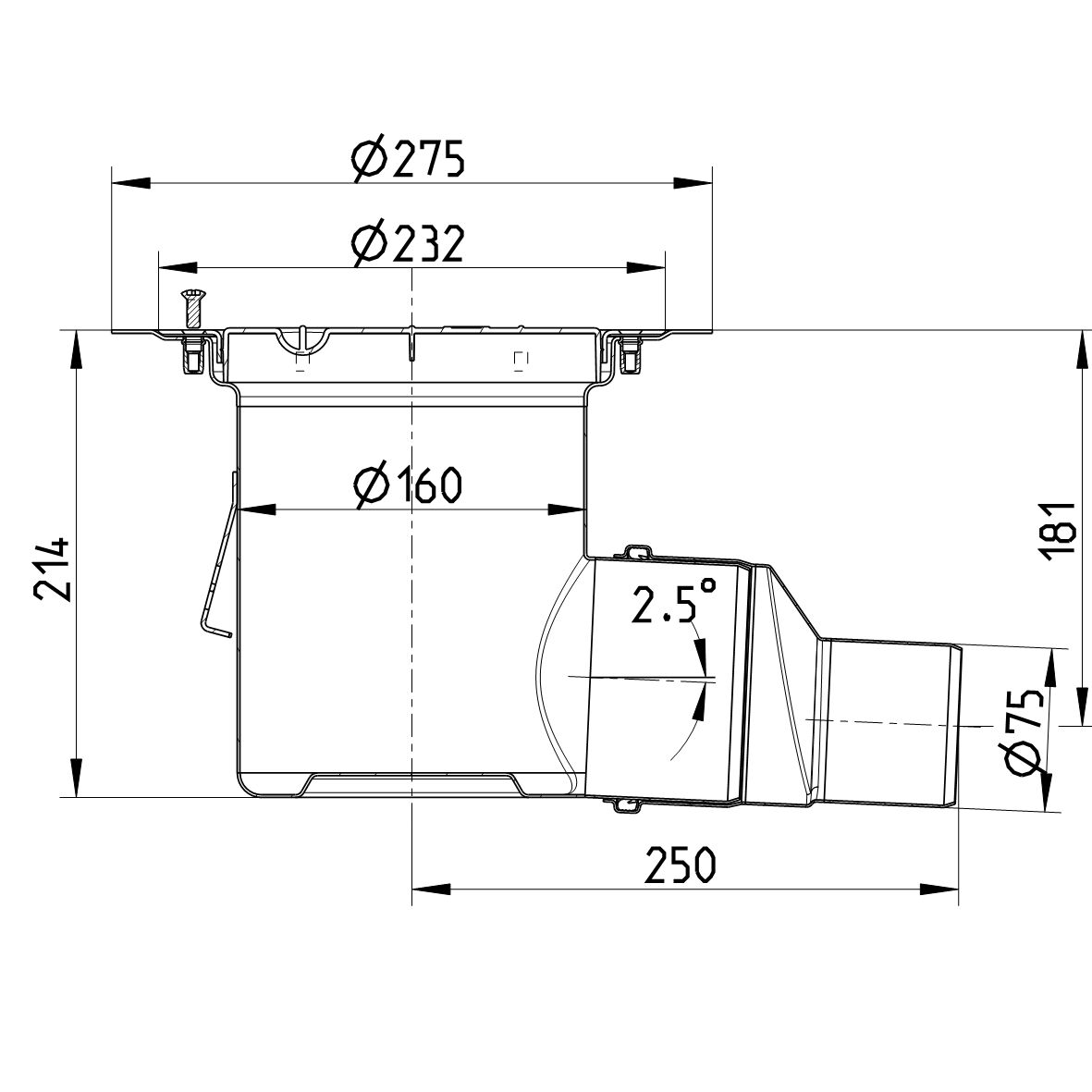 Line Drawing - Drain-Vinyl-232