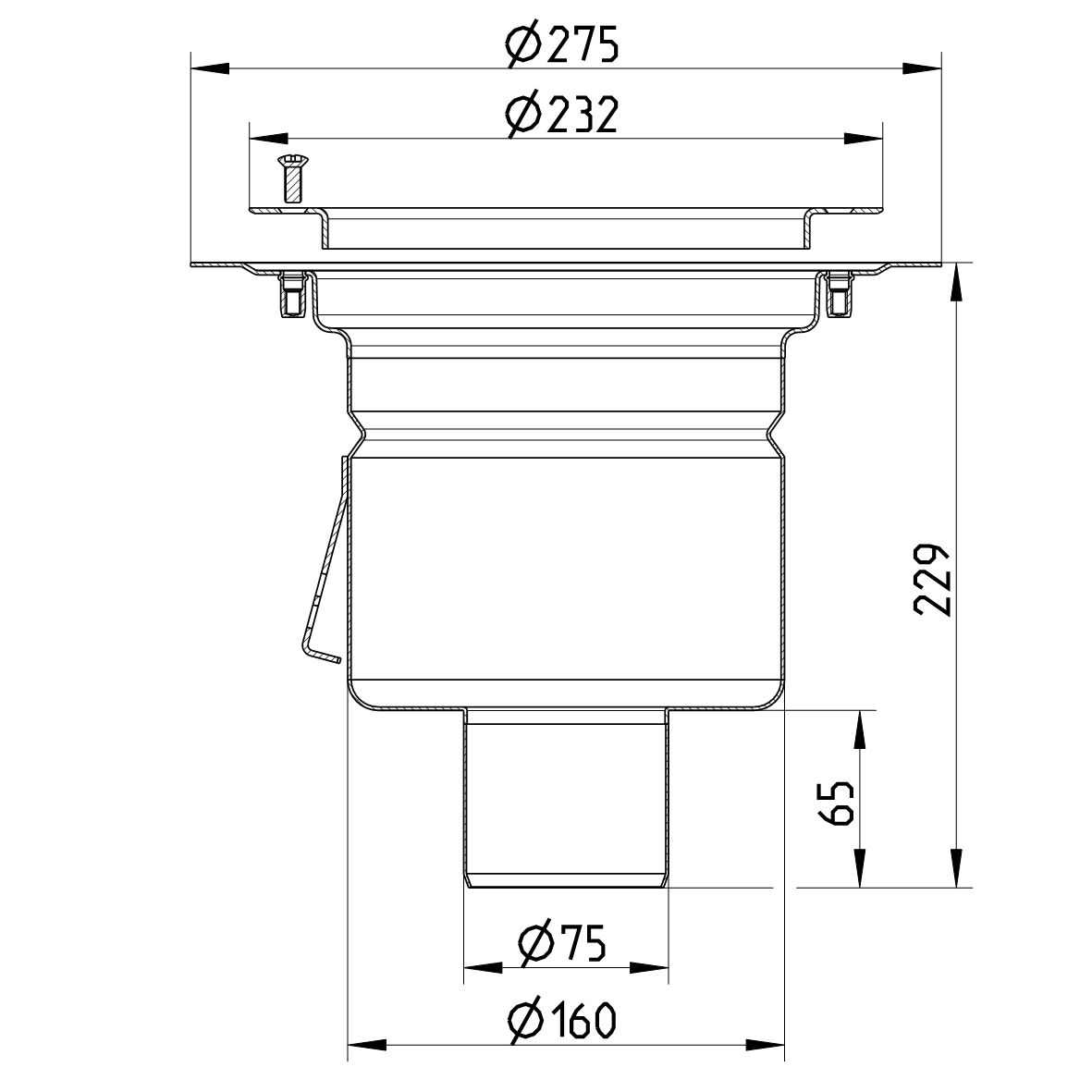 Line Drawing - Drain-Vinyl-232