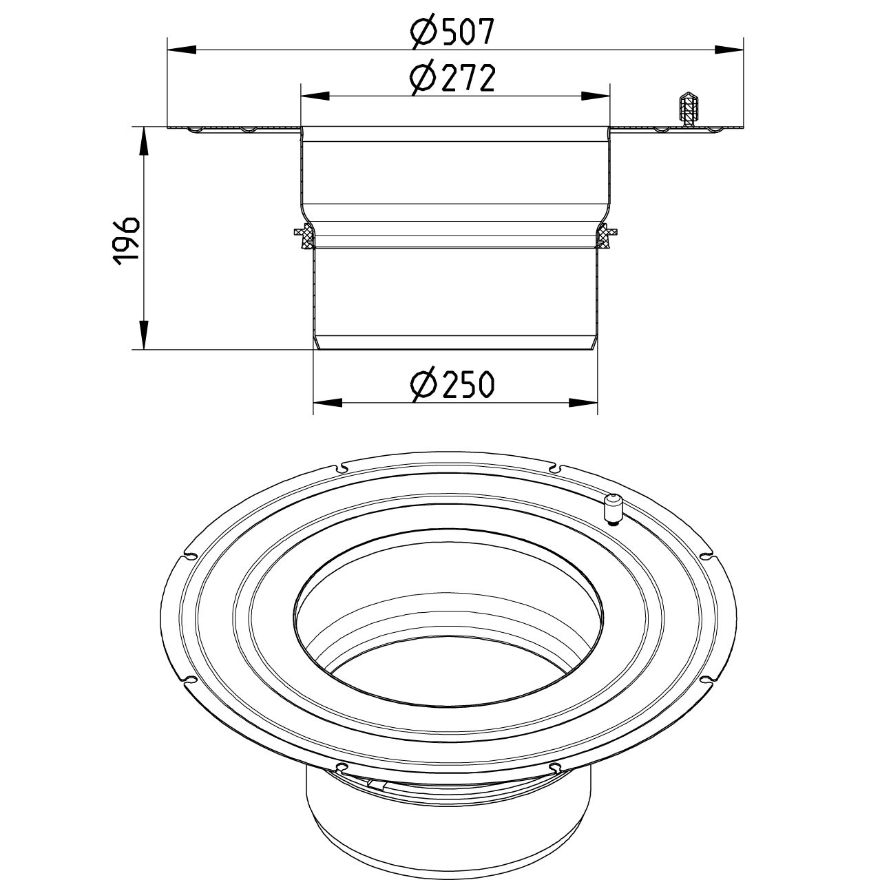 Line Drawing - Intermediate section