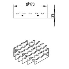 Line Drawing - Grating-Drain-205-Vinyl-232