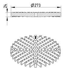 Line Drawing - Grating-Drain-305-Vinyl-332